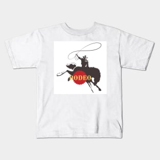 Cowboy Ride Bucking Horse Kids T-Shirt